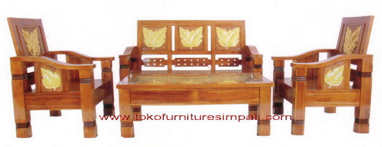 bangku jati, flamboyan daun